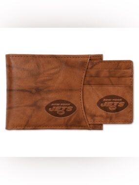 NFL- New York Jets- Genuine Leather 2 in 1 Slider Wallet- RICO Industries
